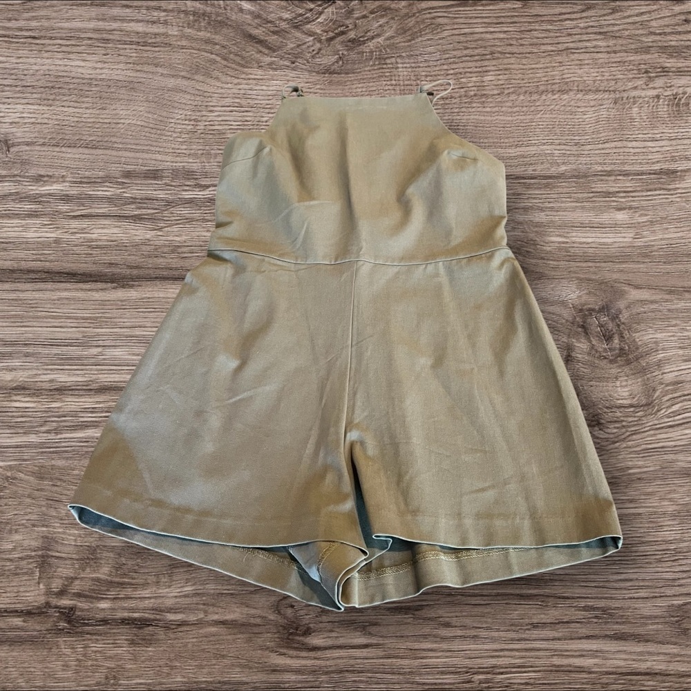 Anthropologie Maeve Brown Strappy Micro Romper Size Small NWT